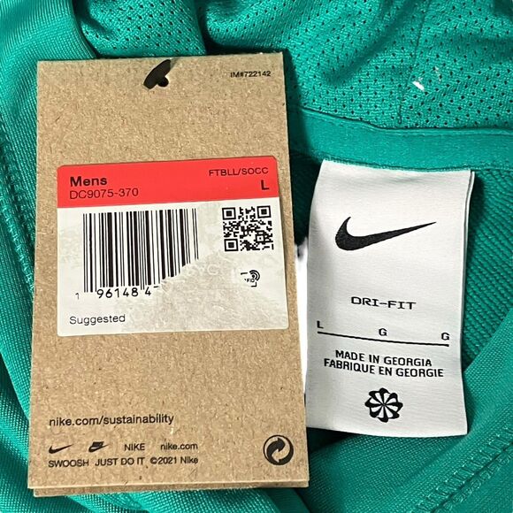 Nike FC Hoodie Mens L Green Dri-Fit Performance Soccer Training Pullover DC9075 - Picture 5 of 11